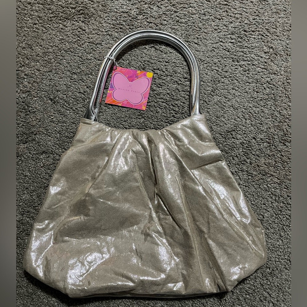Mariah Carey soft metallic handbag nwt